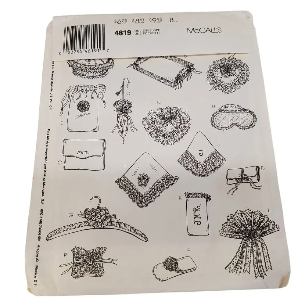 McCALLS Crafts Victorian Vintage Sewing Pattern UNCUT 80s 90s 4619